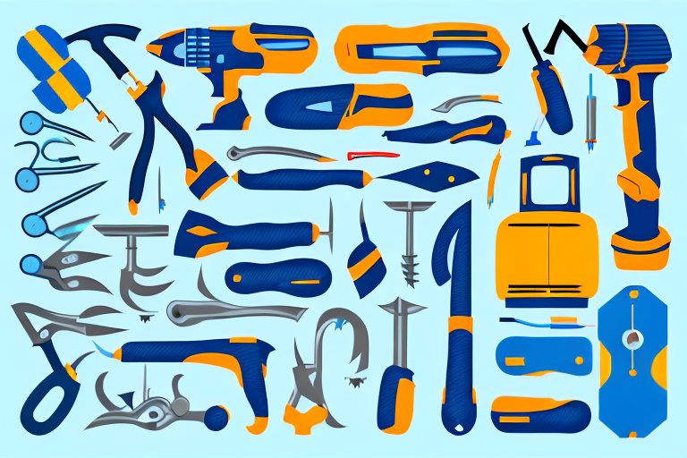 An electrician's tools and equipment in a beach setting